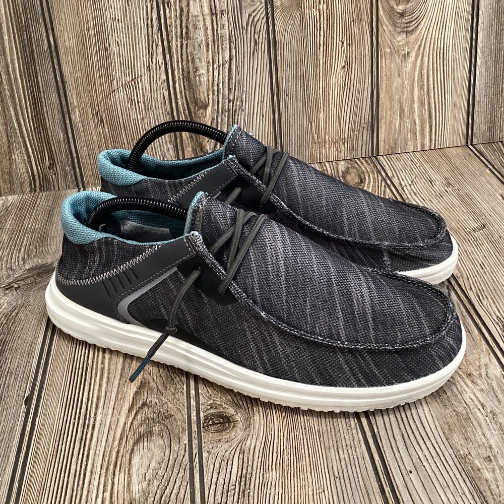 Hey Dude Wally Frontier Lava Stone Blue Gray Slip On Sneakers Men's Size 9 US